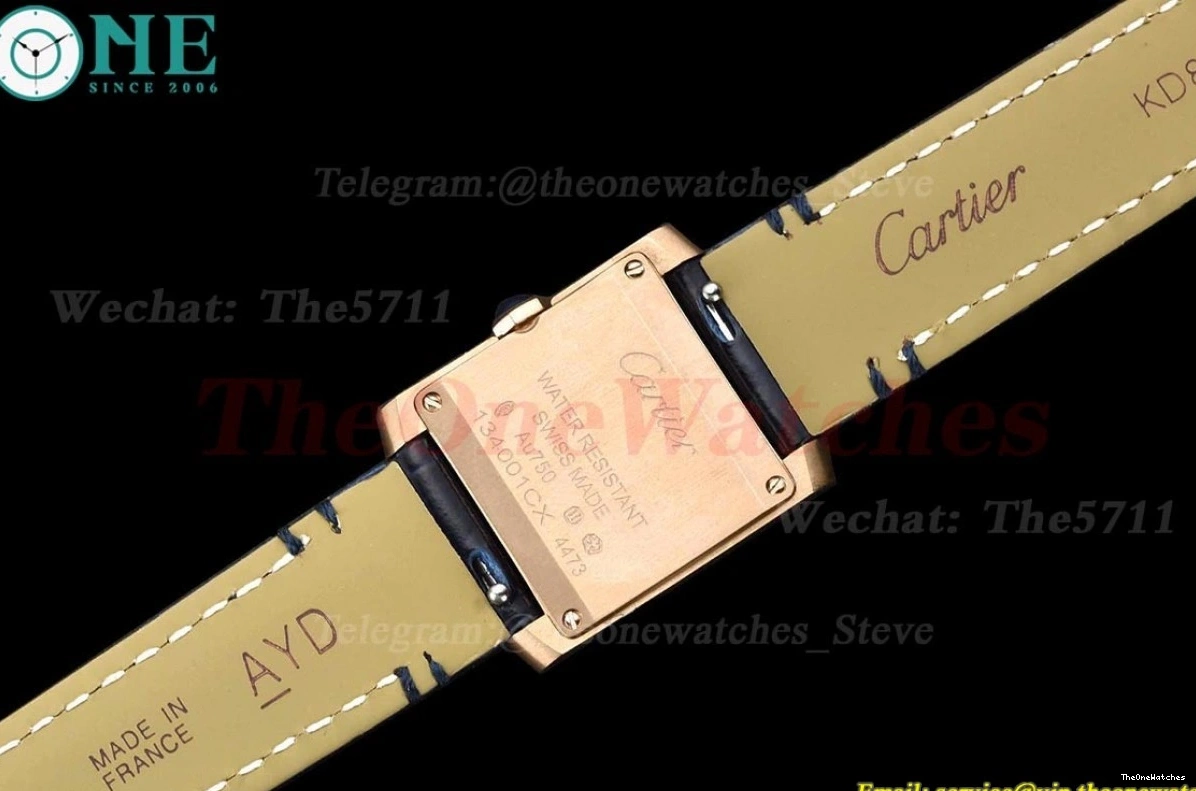 Silver 21.2mm RG Tank Blue Quartz Dial LE 8848F Française 0304